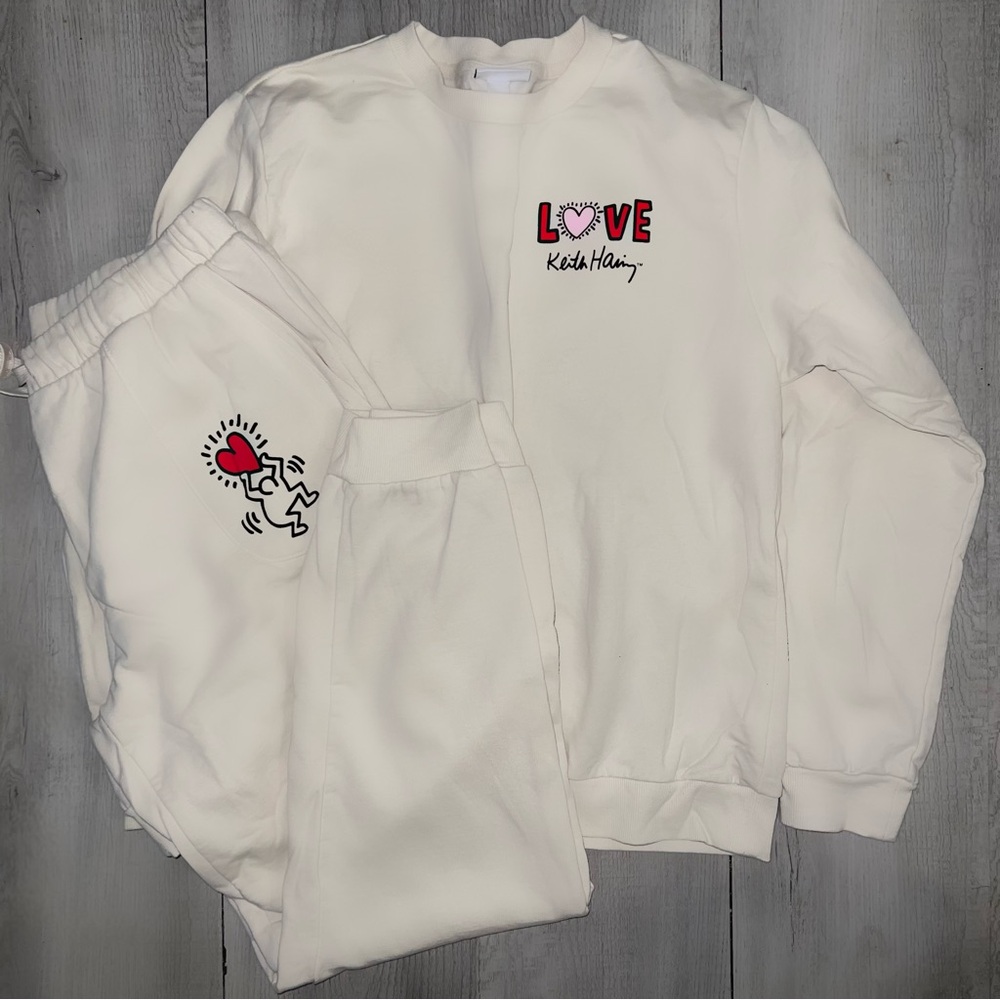 KEITH HARING crew neck/sweatpants set